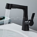 Vòi lavabo nóng lạnh đầu dây rút thân xoay 360 sơn tĩnh điện Navier NV-635D