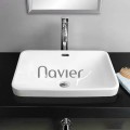 Chậu lavabo bán dương bàn sứ trắng cao cấp Navier NV-337