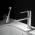 Vòi Lavabo Nóng Lạnh Inox 20cm Màu Crom Navier NV-751-CR20