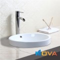 Chậu lavabo dương bàn sứ trắng Navier NV-402