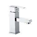 Vòi lavabo nóng lạnh vuông đồng thau xi mạ crome Navier NV-707