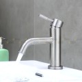 Vòi Lavabo Nóng Lạnh Inox 20cm Màu Inox Mờ Navier NV-5053-20