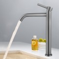 Vòi Lavabo Nóng Lạnh Inox 30cm Màu Xám Navier NV-5053-X30