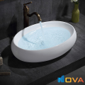 Chậu Lavabo Đặt Bàn Oval Trắng Navier NV-419T