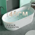 Bồn Tắm Nằm Oval Cạnh Sóng Chất Liệu Acrylic Navier NV-1518