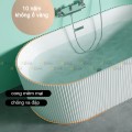 Bồn Tắm Nằm Oval Cạnh Sóng Chất Liệu Acrylic Navier NV-1518