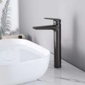 Vòi Lavabo Nóng Lạnh Đồng Thau 30cm Màu Xám Navier NV-2101AX-X30