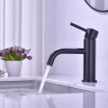 Vòi Lavabo Nóng Lạnh Inox 20cm Màu Đen Navier NV-5053-D20