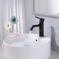 Vòi Lavabo Nóng Lạnh Inox 20cm Màu Đen Navier NV-5053-D20