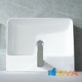 Chậu lavabo sứ trắng đặt bàn cao cấp Navier NV-409