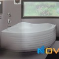 Bồn tắm góc chất liệu Acrylic có chân yếm kèm bộ vòi Navier NV-1500AYV