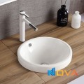 Chậu lavabo dương bàn sứ trắng Navier NV-402