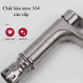 Vòi Lavabo Nóng Lạnh Inox 20cm Navier NV-5051