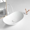 Chậu Lavabo Đặt Bàn Oval Thuyền Trắng Cao Cấp Navier NV-414T