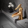 Vòi lavabo nóng lạnh đồng thau đúc 20cm Lucky LK-6513