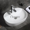 Chậu Lavabo Đặt Bàn Sứ Trắng Cao Cấp Navier NV-324