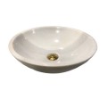 Chậu Lavabo Đá Tự Nhiên Trắng Sữa Dáng Tròn Mỏng Cao Cấp Navier NV-BST90