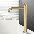 Vòi Lavabo Nóng Lạnh Inox 30cm Màu Vàng Navier NV-5053-V30