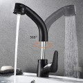 Vòi Lavabo Nóng Lạnh Đầu Dây Rút Thân Xoay 360 Sơn Tĩnh Điện Navier NV-638D