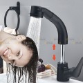 Vòi Lavabo Nóng Lạnh Đầu Dây Rút Thân Xoay 360 Sơn Tĩnh Điện Navier NV-638D