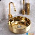 Chậu Lavabo Đặt Bàn Nghệ Thuật Mạ Vàng Navier NV-351