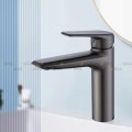 Vòi Lavabo Nóng Lạnh Đồng Thau 20cm Màu Xám Navier NV-2101AX-X20