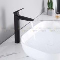 Vòi Lavabo Nóng Lạnh Đồng Thau 30cm Màu Đen Navier NV-2101AX-D30