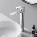 Vòi Lavabo Nóng Lạnh Đồng Thau 30cm Màu Crom Navier NV-2101AX-CR30