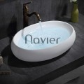 Chậu Lavabo Đặt Bàn Oval Trắng Navier NV-419T