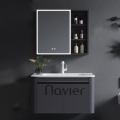 Bộ Tủ Chậu Lavabo Nhôm Màu Xám Navier Cao Cấp NV-584X60