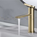 Vòi Lavabo Nóng Lạnh Inox 20cm Màu Vàng Navier NV-5047V