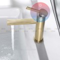 Vòi Lavabo Nóng Lạnh Inox 20cm Màu Vàng Navier NV-5047V