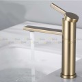 Vòi Lavabo Nóng Lạnh Inox 20cm Màu Vàng Navier NV-5047V