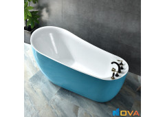 Bồn tắm ngâm đặt sàn nhựa acrylic dáng cá Heo màu xanh Navier NV-1508NX