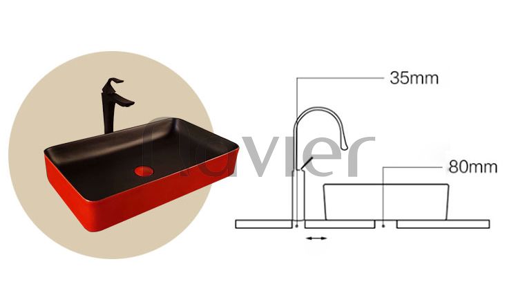 Kích thước chậu lavabo đặt bàn