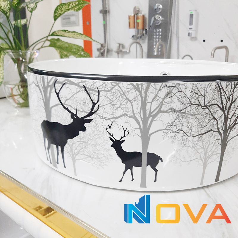 Chậu lavabo đặt bàn tròn Navier