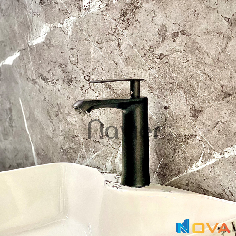 Vòi lavabo nóng lạnh đồng thau mạ crom