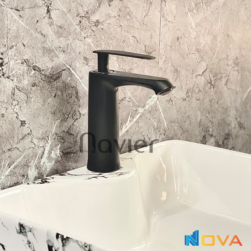 Vòi lavabo nóng lạnh đồng thau mạ crom cao cấp